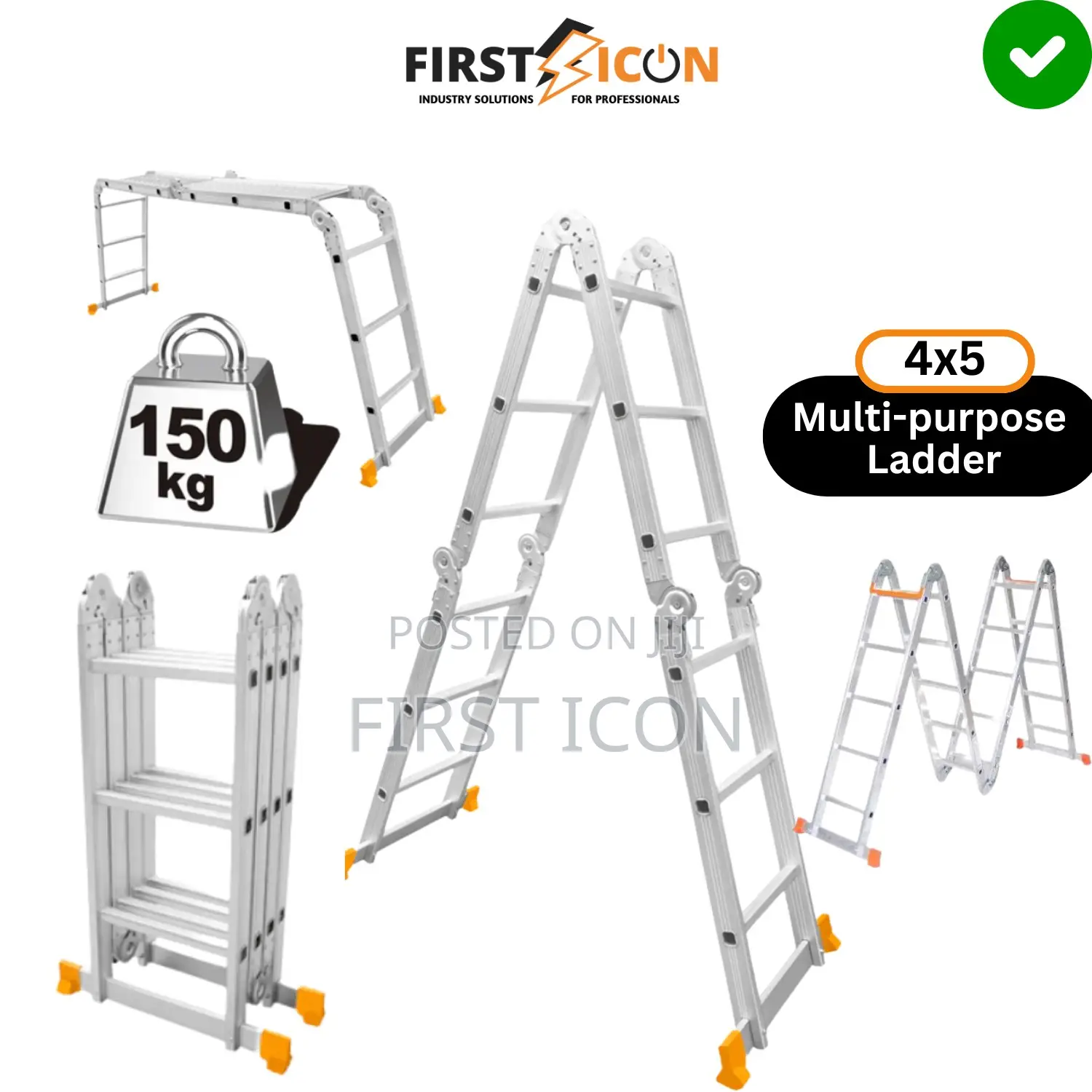 4x5 Step Multi-Purpose Aluminum Folding Ladder - Dingqi Cz10503