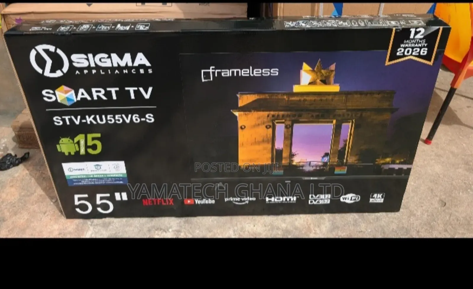 Sigma 55inch Uhd 4k Smart Tv With Bluetooth And Wifi