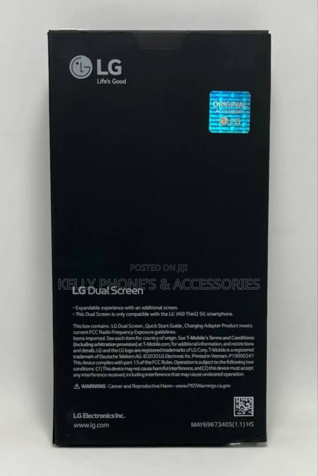 New LG V60 ThinQ 5G 256 GB Black