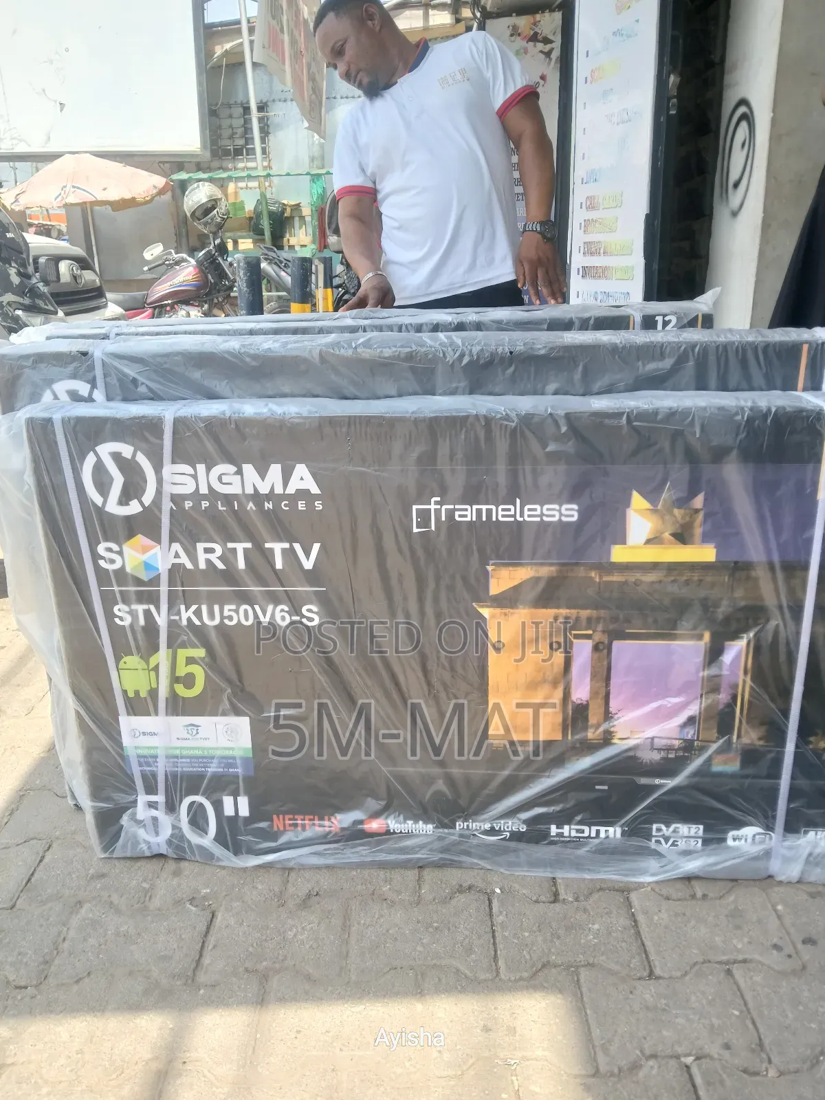 2026 Sigma 50 Uhd Smart Android Digital Frameless Tv Sig-Ku50v6-S