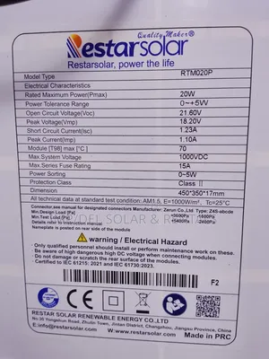 20w Solar Panel