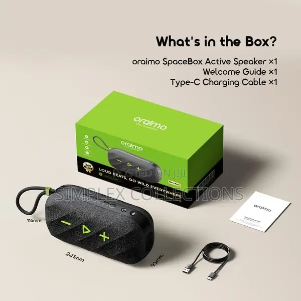 Oraimo Spacebox Active 25w Portable Speaker With Fm Radio Custom Eq