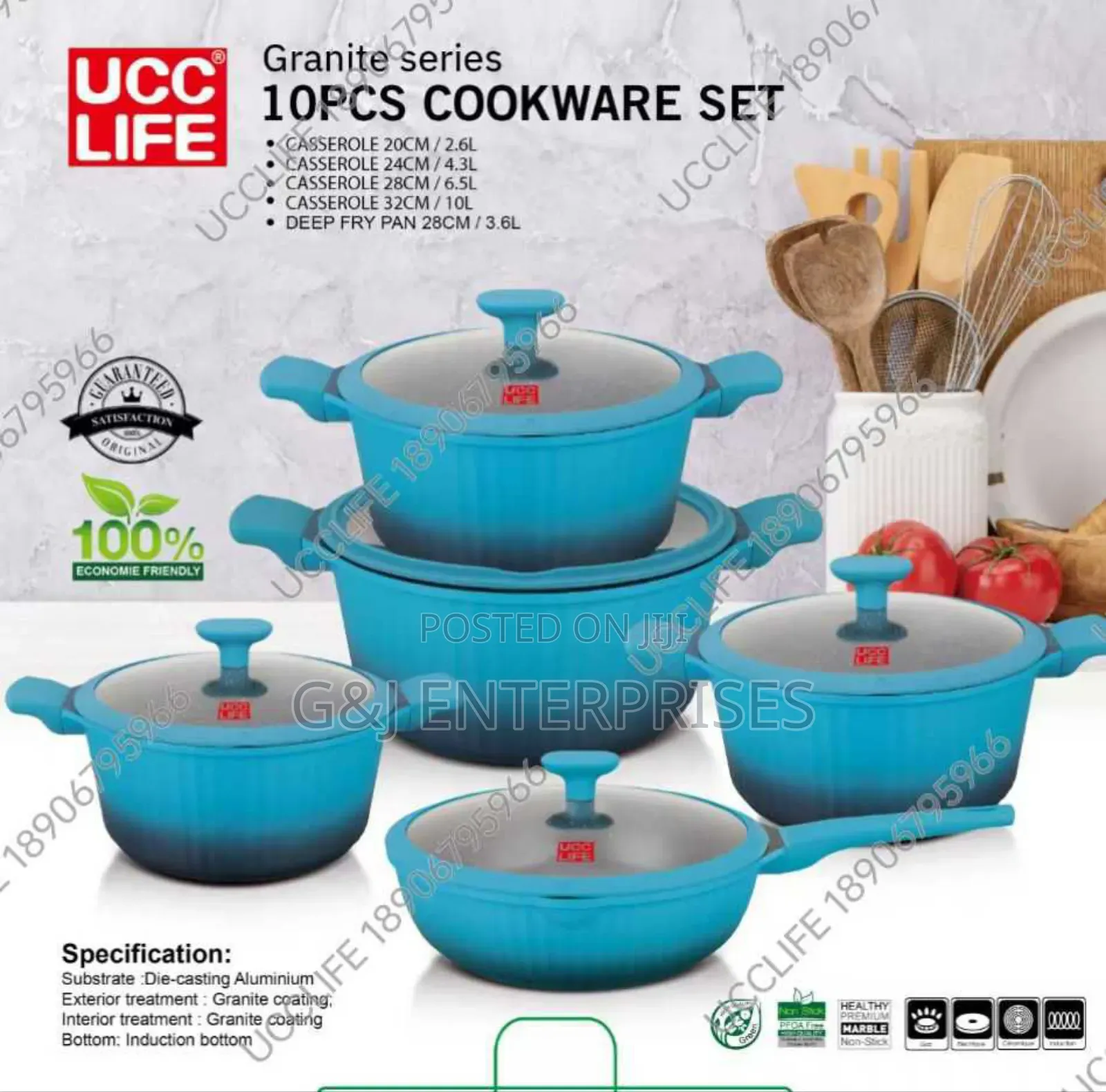 10 Pieces Cookware Set