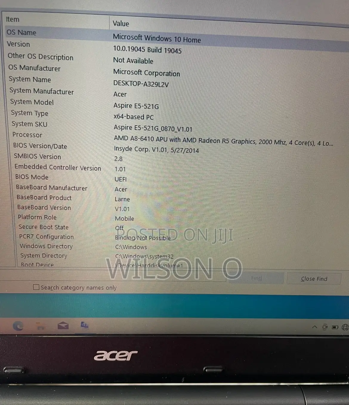 Laptop Acer Aspire E5-521g 4GB AMD A8 HDD 320GB