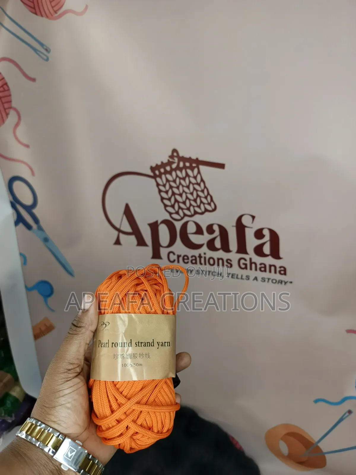 Pearl Round 4mm Polyester Cord