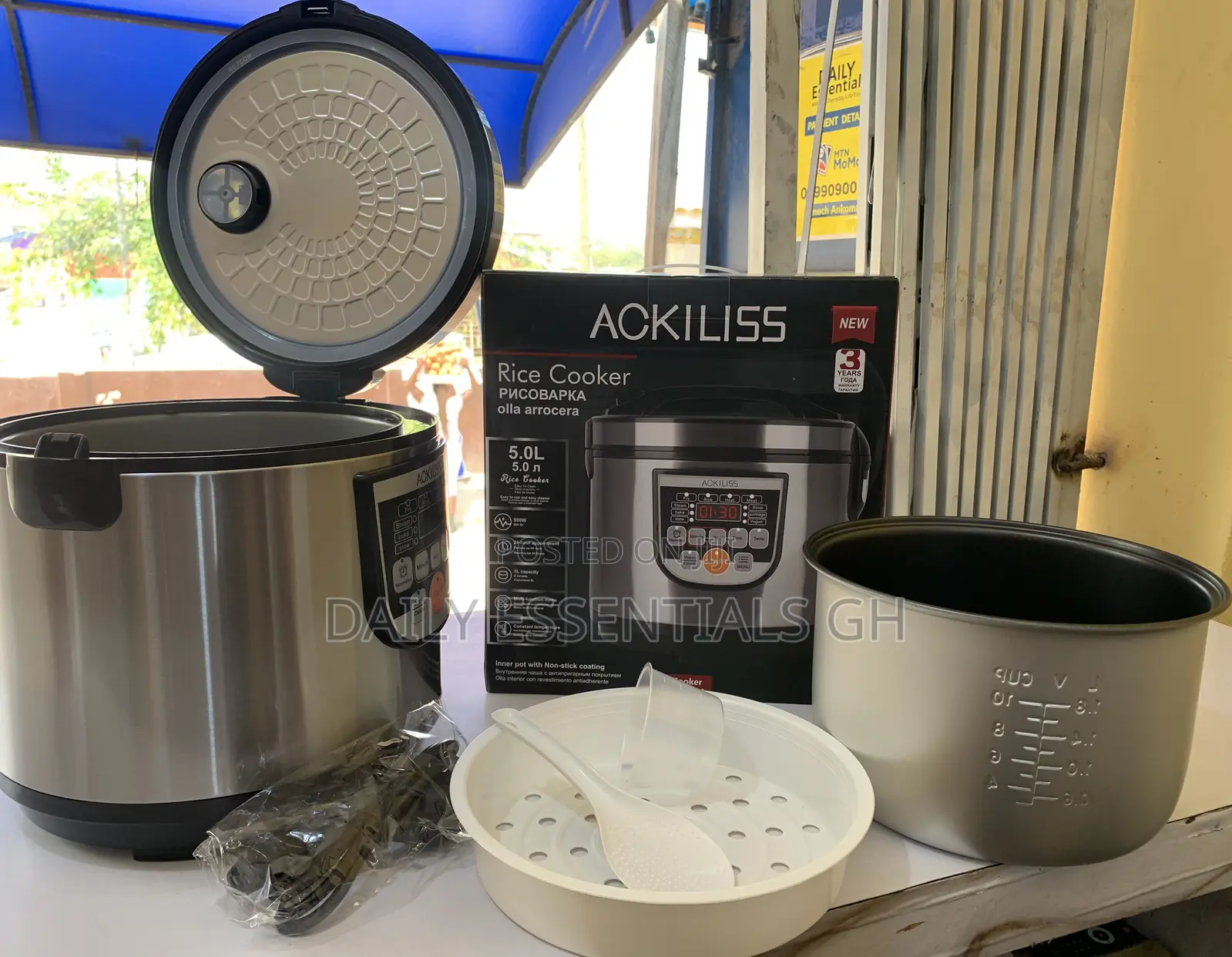 Ackiliss 5l Rice Cooker – Big Capacity