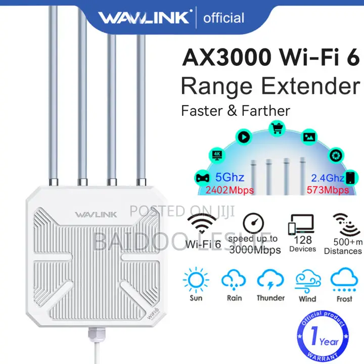Wavlink Ax3000 Outdoor Wifi 6 Extender Long Range
