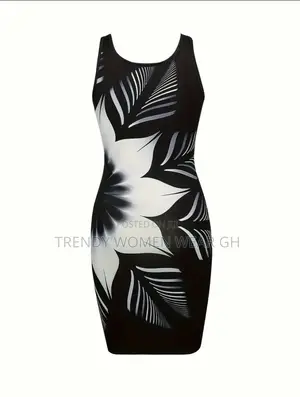 Floral Print Sleeveless Bodycon Dress