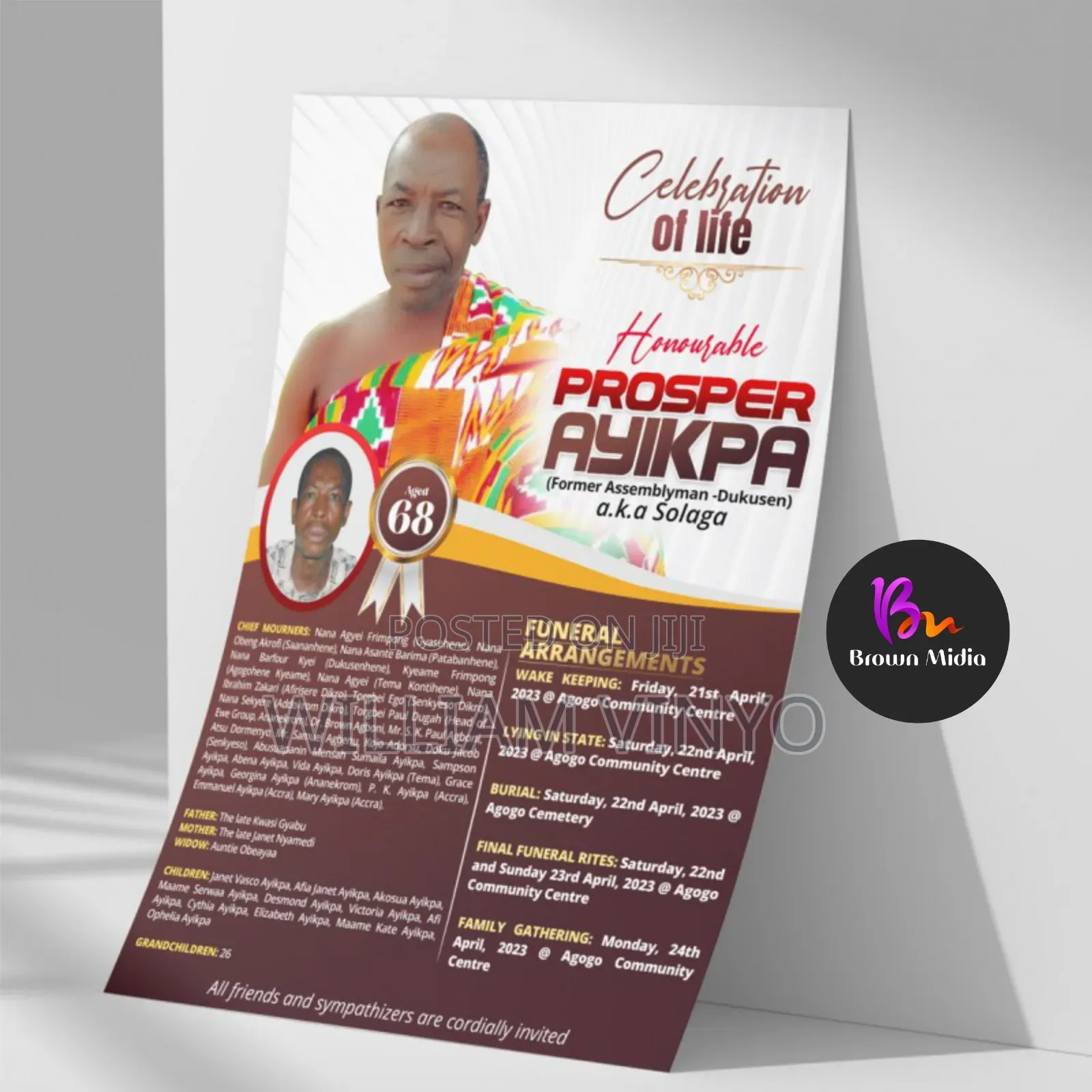 Funeral Posters and Funeral Brochures/Booklets