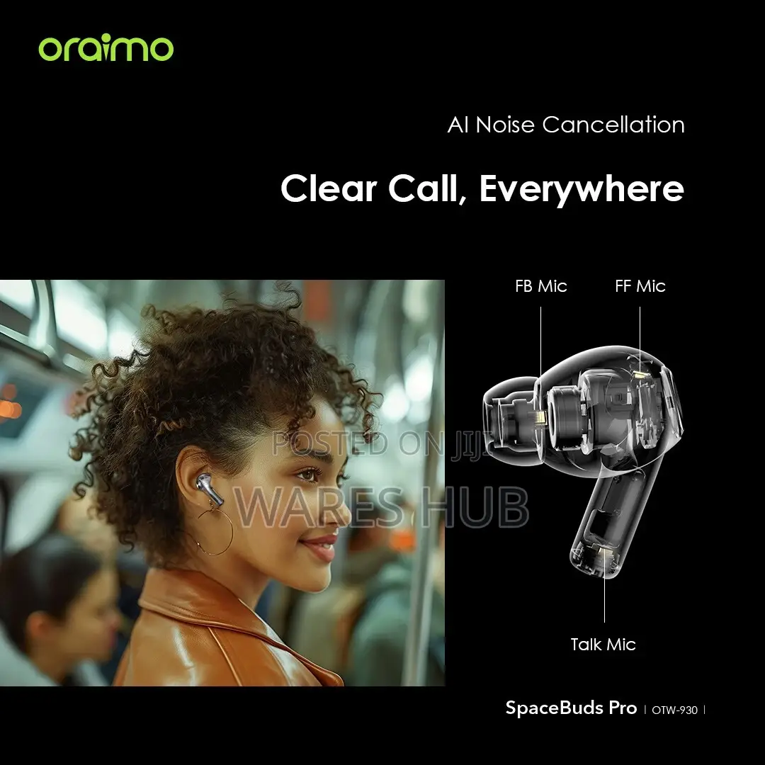 Oraimo Spacebuds Pro True Earbuds Adaptive Hybrid Anc
