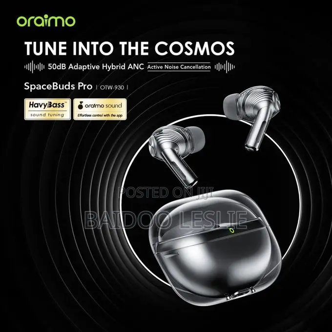 Oraimo Spacebuds Pro True Earbuds Adaptive Hybrid Anc