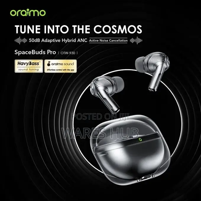 Oraimo Spacebuds Pro True Earbuds Adaptive Hybrid Anc