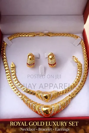 Gold Plaited Jewellery Set