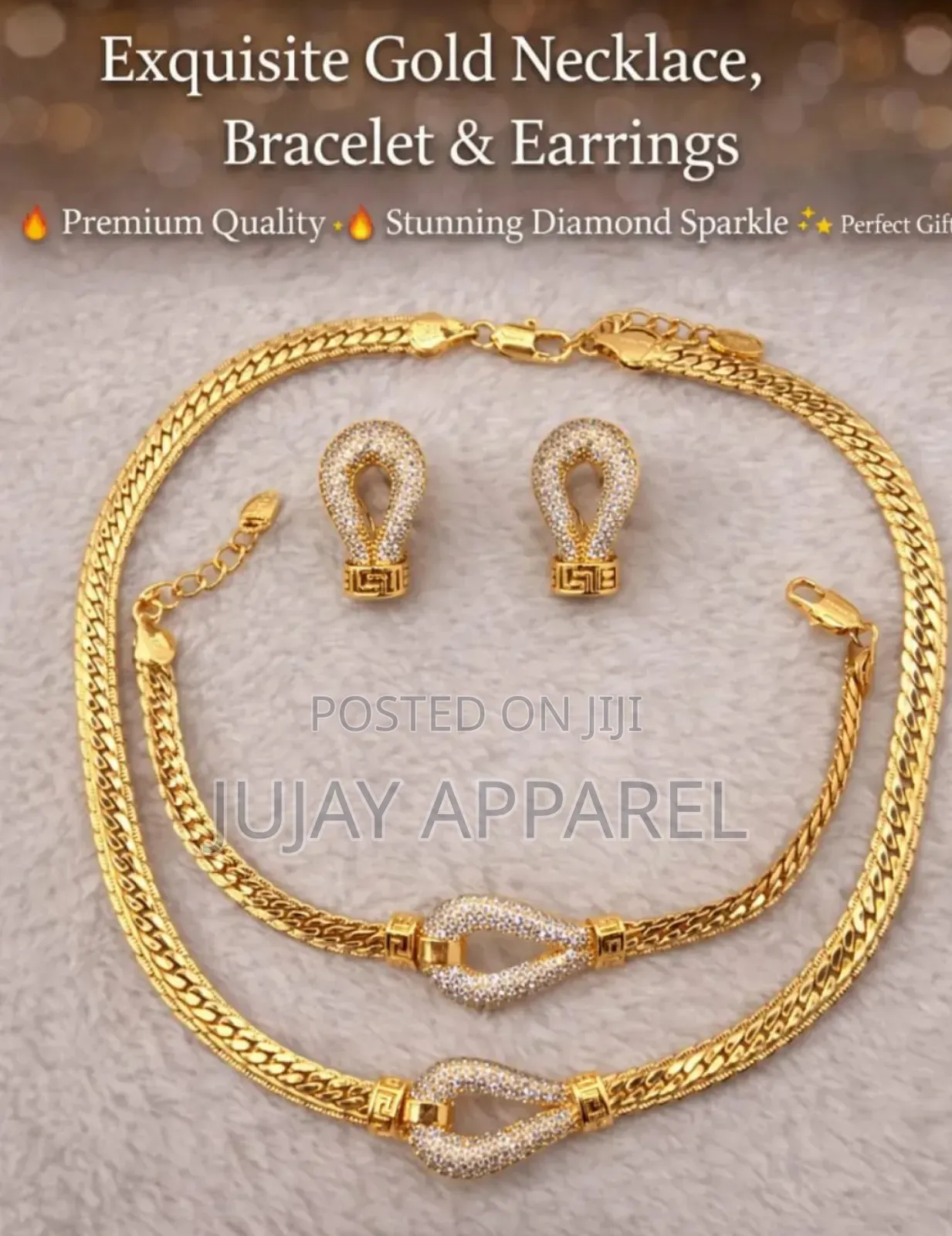 Gold Plaited Jewellery Set