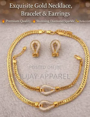 Gold Plaited Jewellery Set