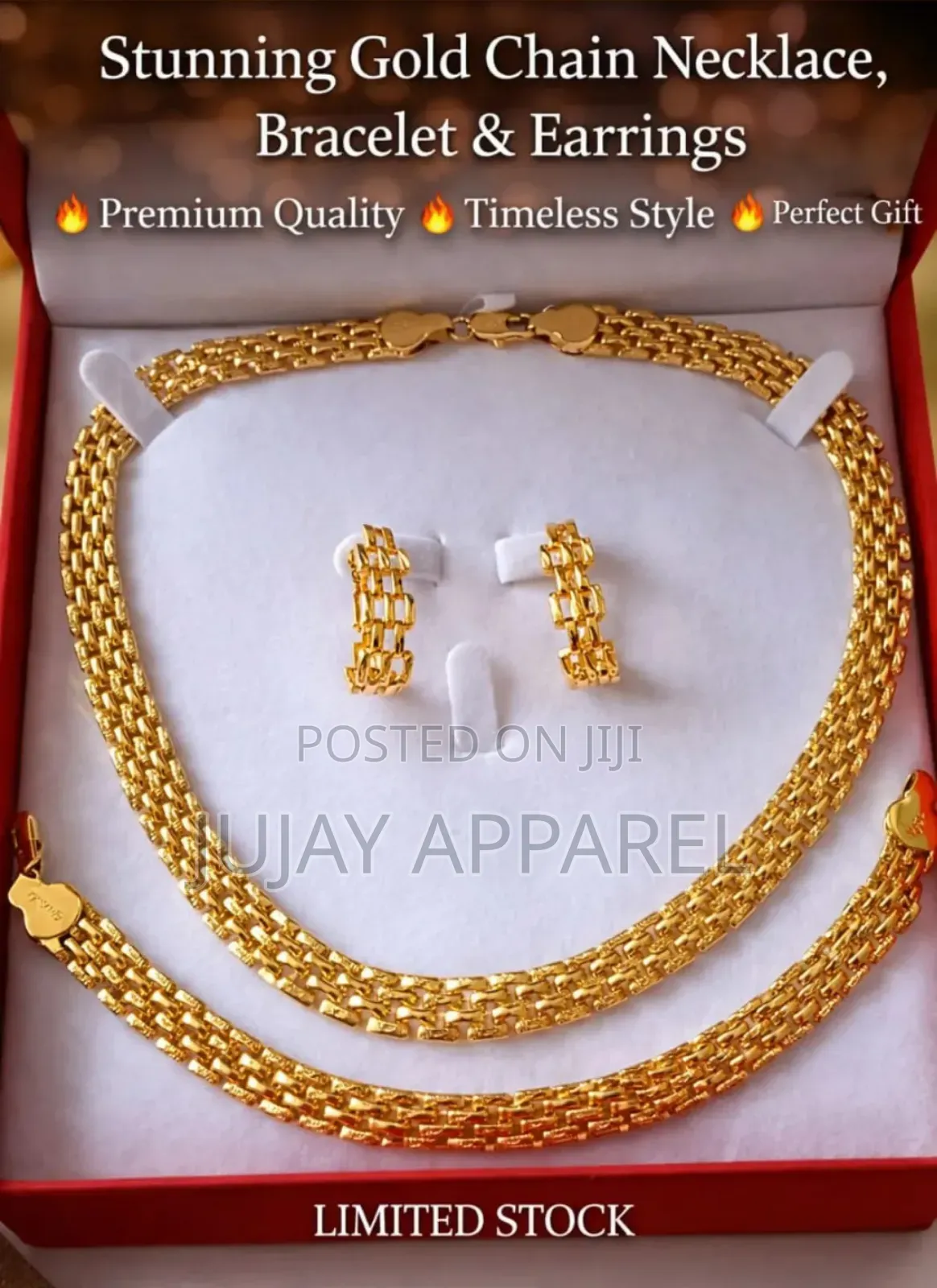 Gold Plaited Jewellery Set