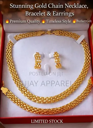 Gold Plaited Jewellery Set