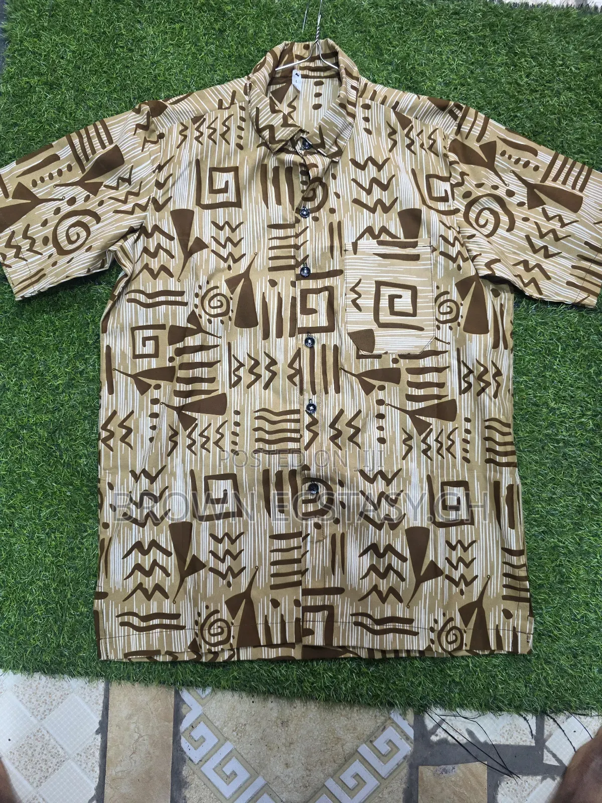 Men's African Wear Shorts Sleeve Shirts (Swipe for More Designs)