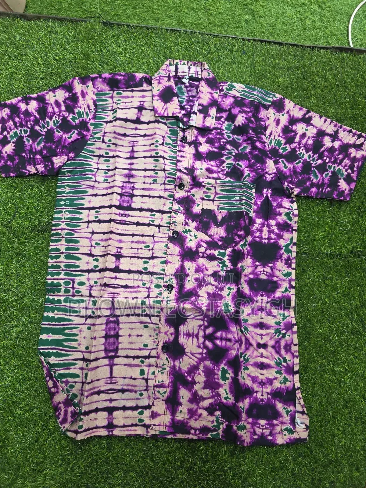 Men's African Wear Shorts Sleeve Shirts (Swipe for More Designs)