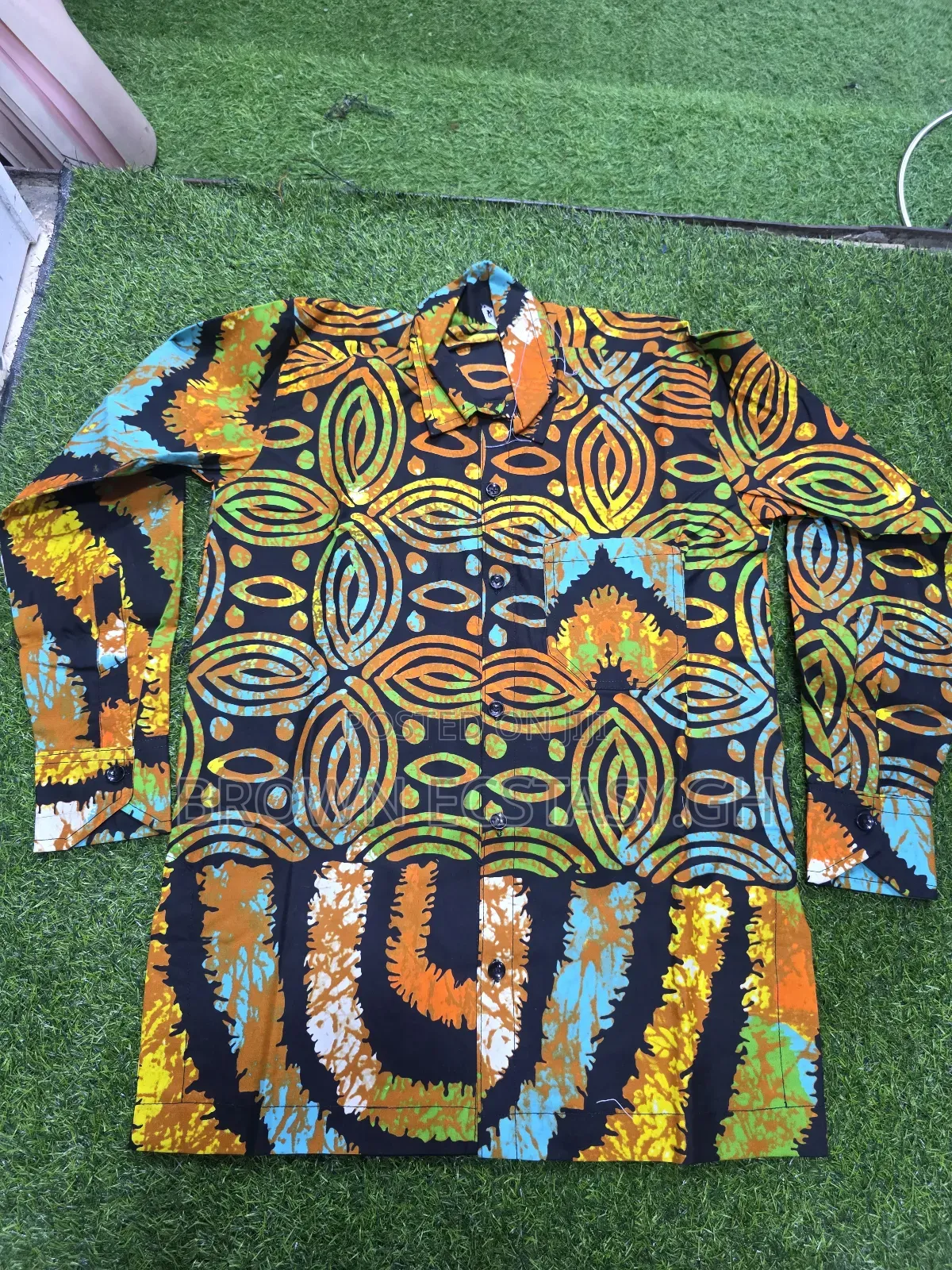 Men's African Print Long Sleeve Shirts (Swipe for More Designs)