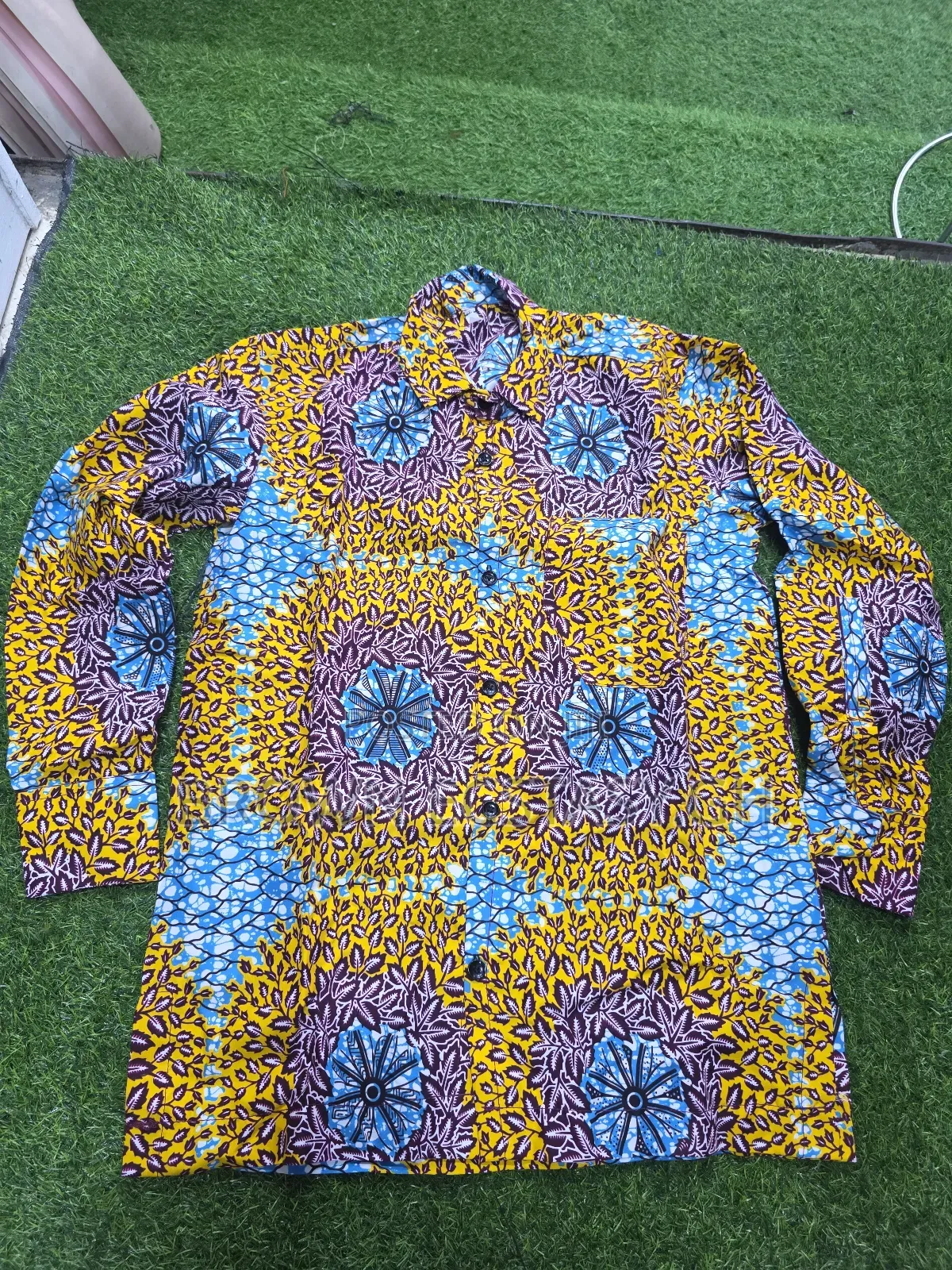 Men's African Print Long Sleeve Shirts (Swipe for More Designs)
