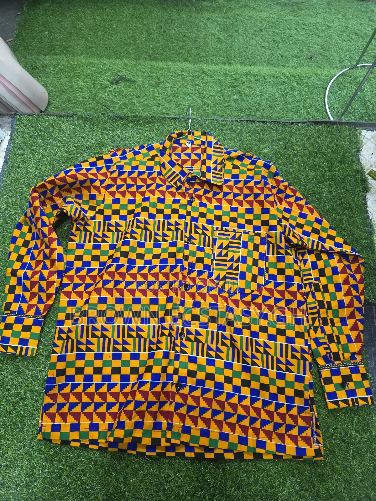 Men's African Print Long Sleeve Shirts (Swipe for More Designs)