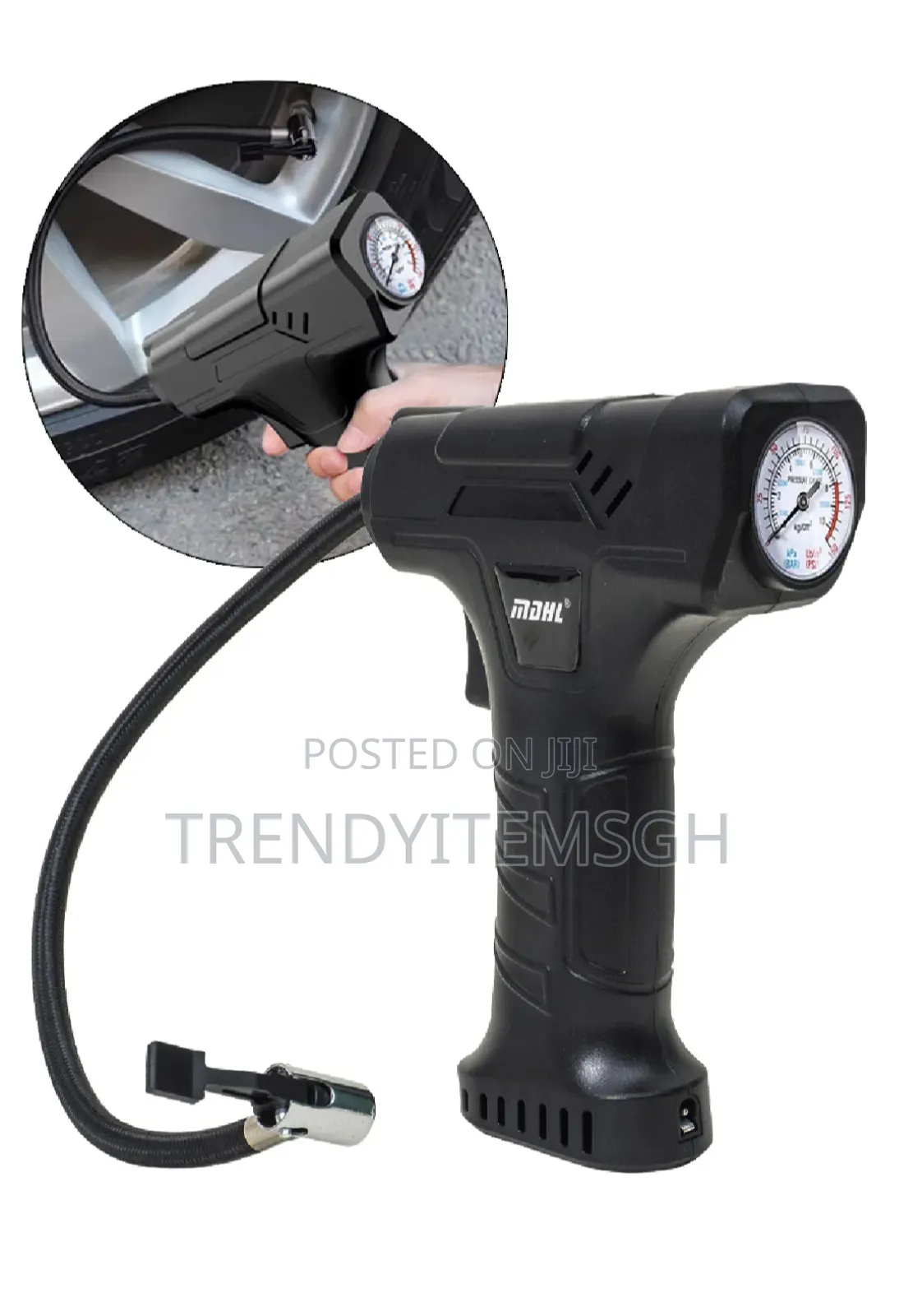 150psi Portable Gauge Car Tire Inflator Pump