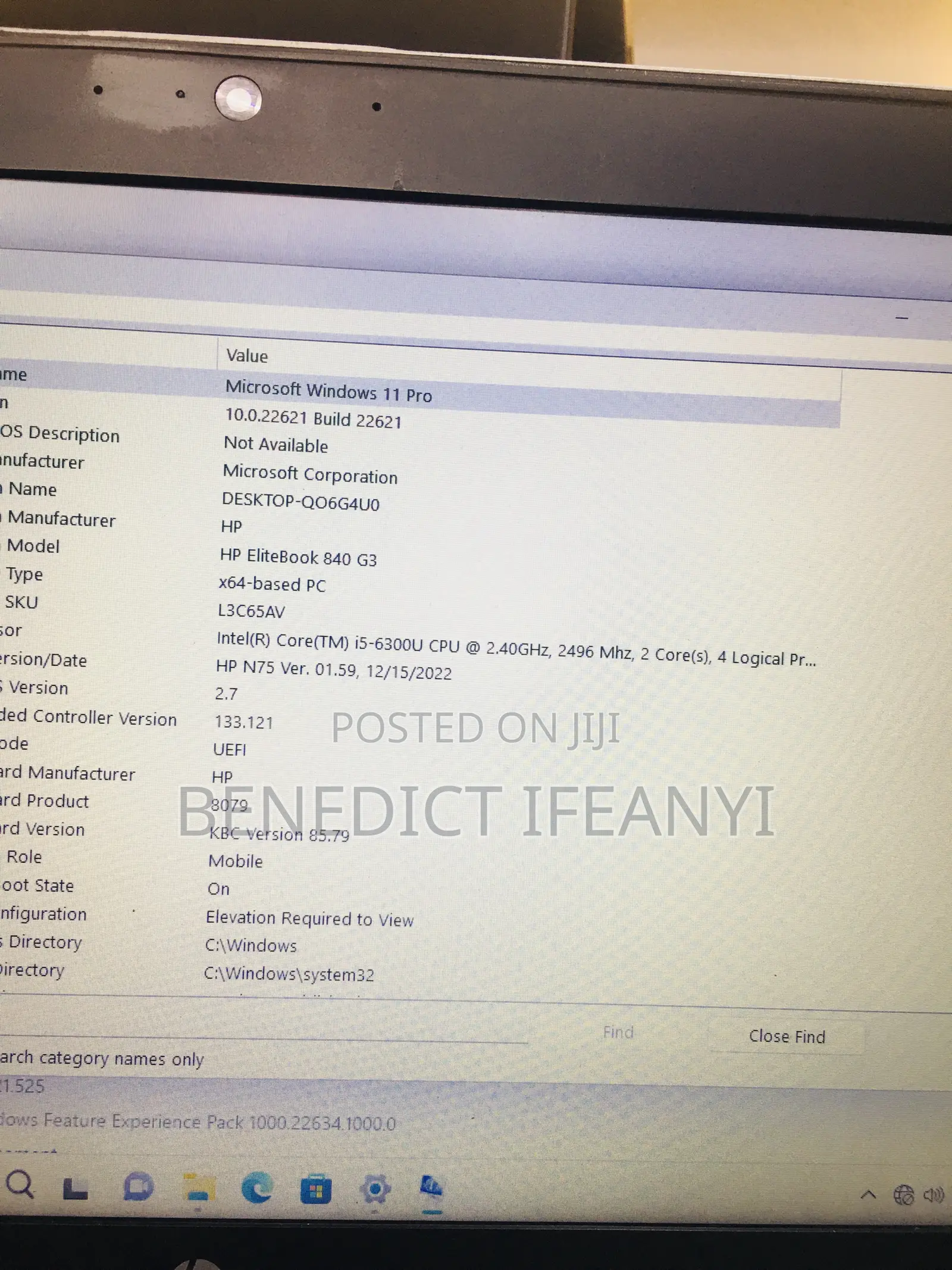 Laptop HP EliteBook 840 G3 8GB Intel Core I5 SSD 256GB