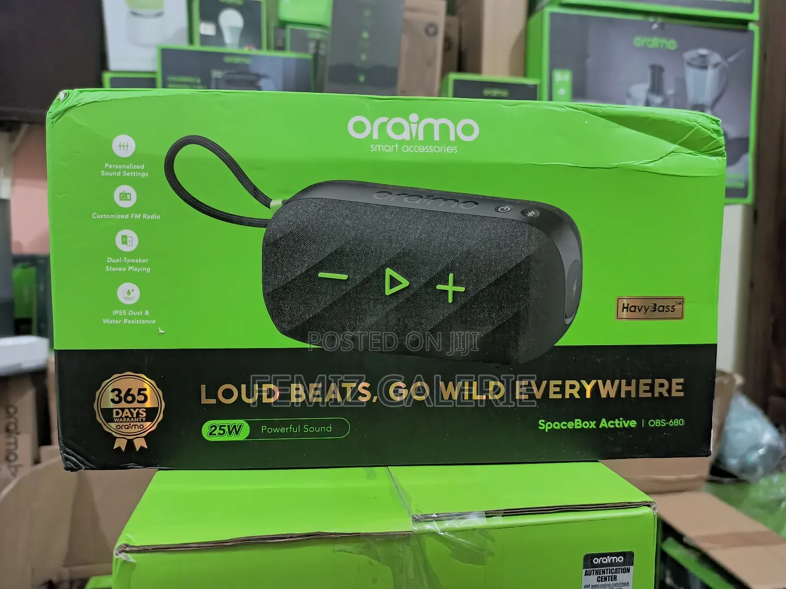 Oraimo Spacebox Active 25w Portable Speaker With Fm Radio Custom Eq