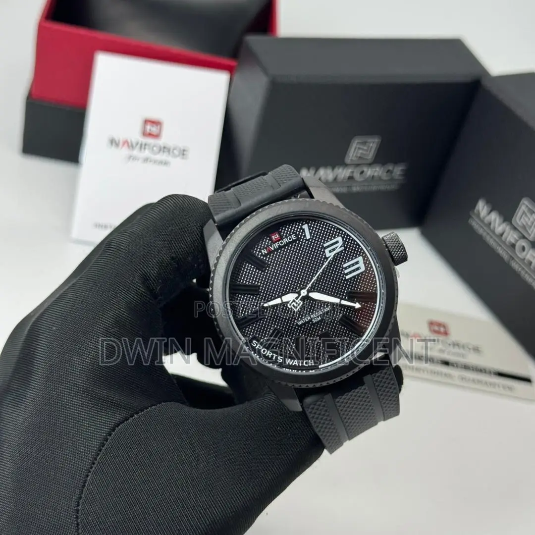 Naviforce Sports Leather Waterproof Watch