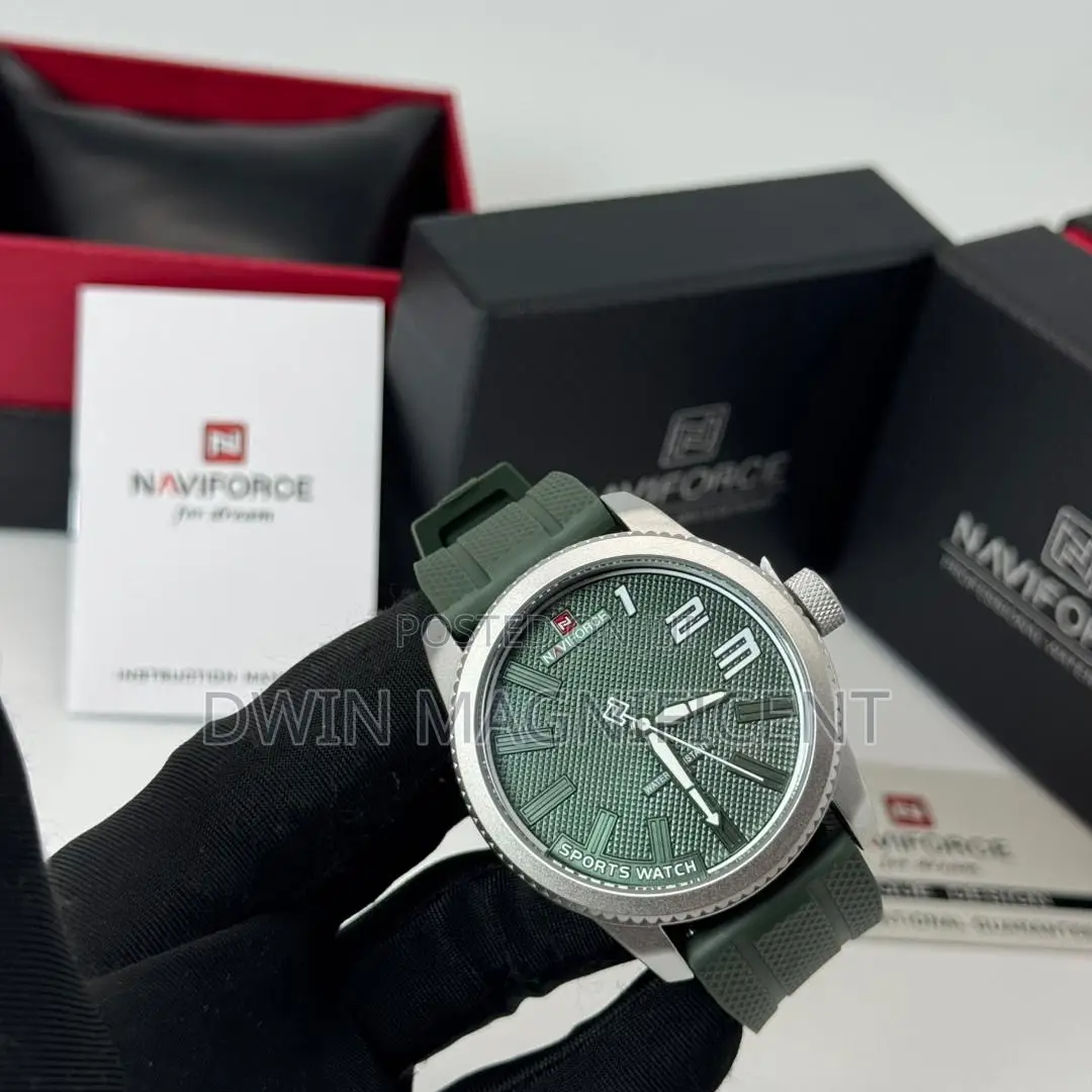 Naviforce Sports Leather Waterproof Watch