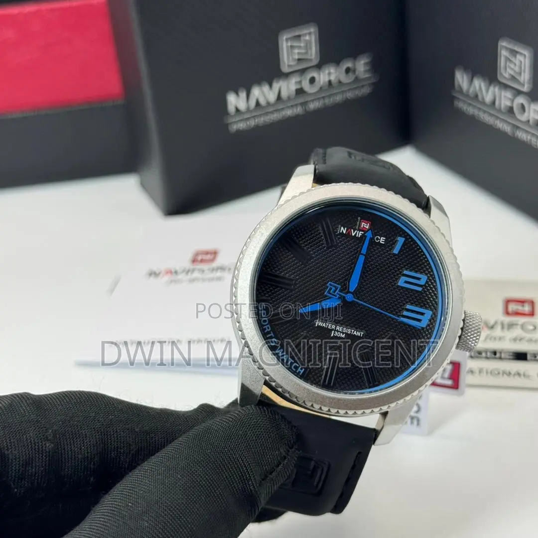 Naviforce Sports Leather Waterproof Watch