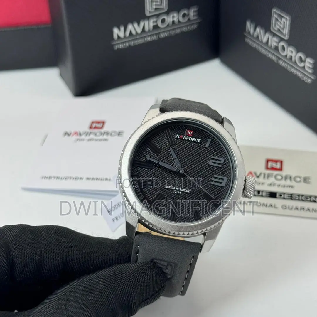 Naviforce Sports Leather Waterproof Watch