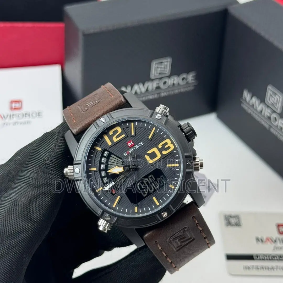 Naviforce Nf9095 Men's Luxury Analog and Digital Quartz Sport Watch