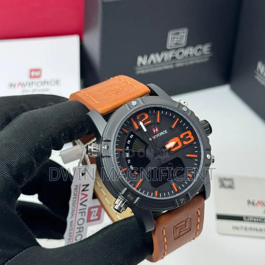 Naviforce Nf9095 Men's Luxury Analog and Digital Quartz Sport Watch