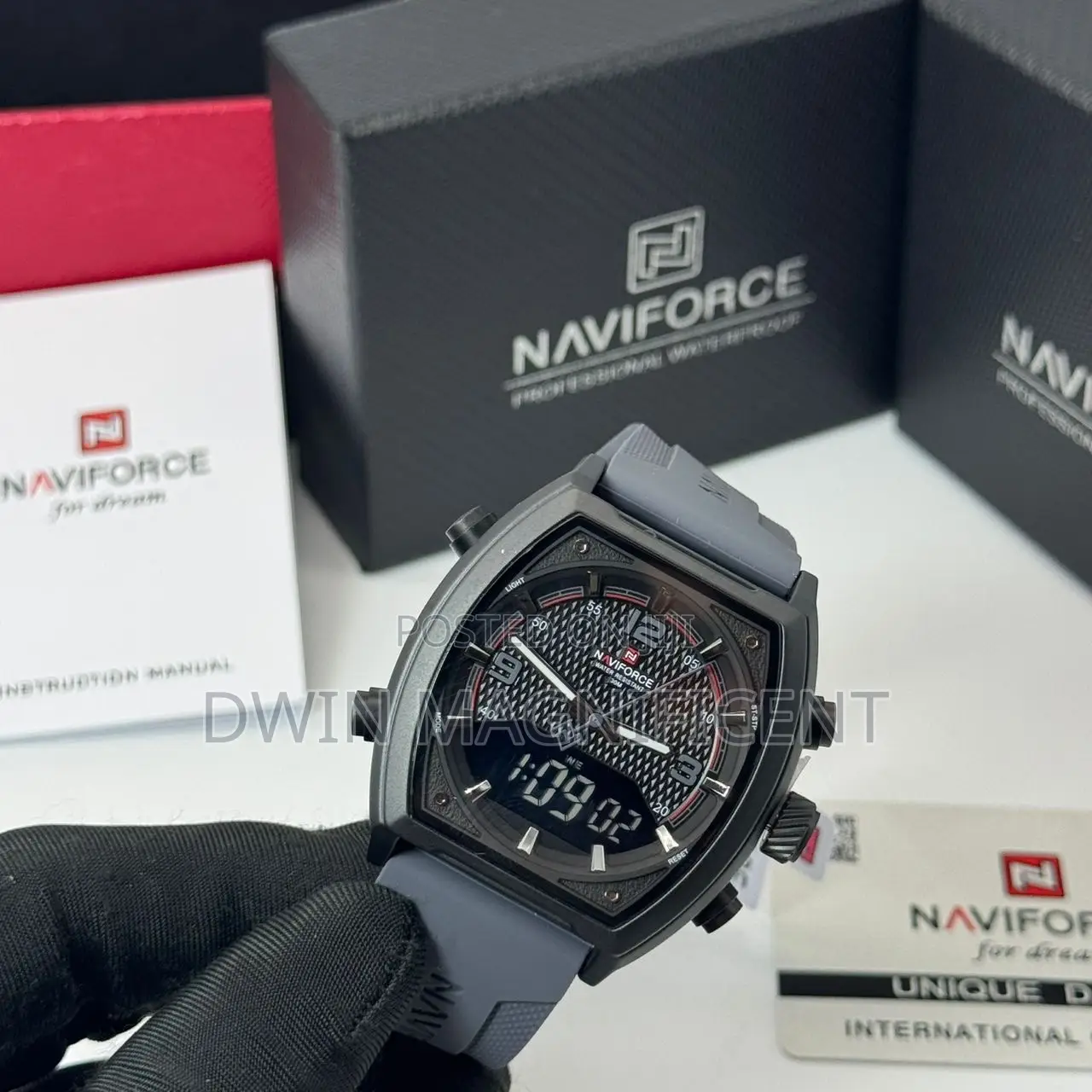 Naviforce Nf9242 Men's Dual Display Analog-Digital Watch