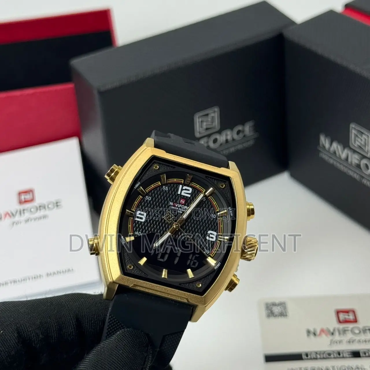 Naviforce Nf9242 Men's Dual Display Analog-Digital Watch