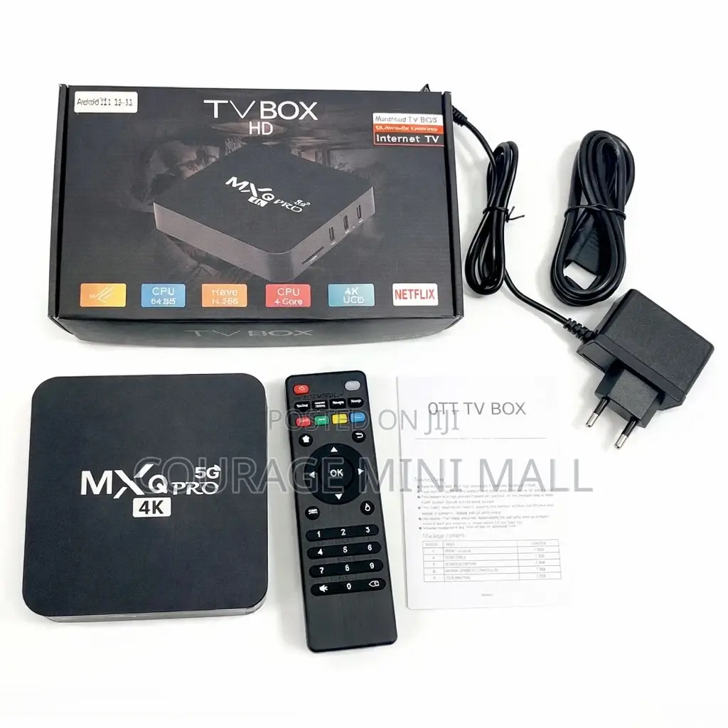 MXQ Pro Android 14 8g+128g Tv Box 2.4g/5.8g Wifi 5g Quad Core