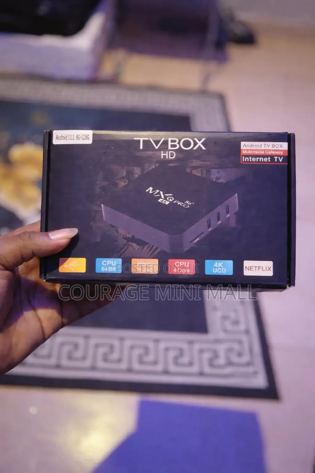 MXQ Pro Android 14 8g+128g Tv Box 2.4g/5.8g Wifi 5g Quad Core
