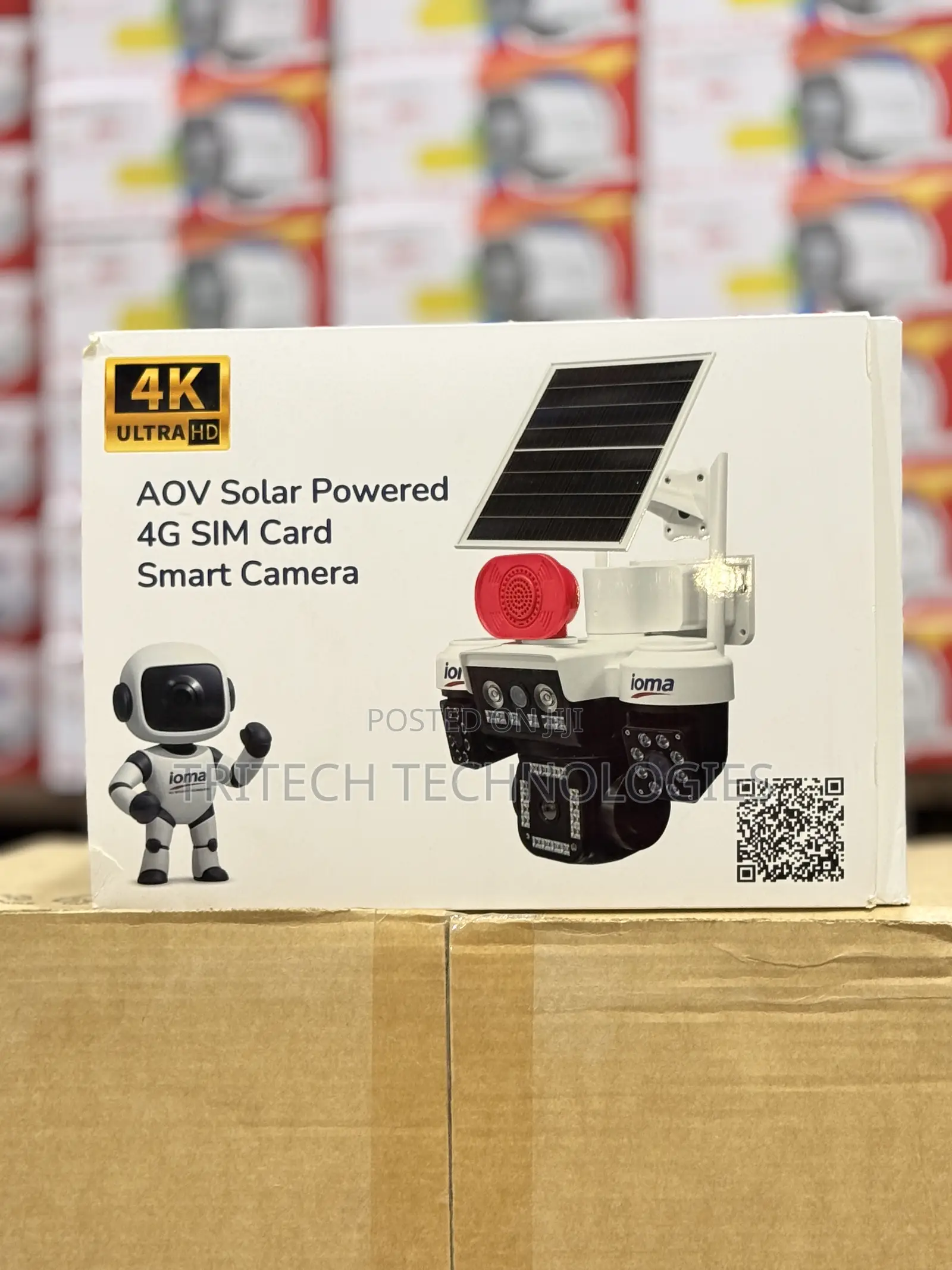 Ioma Smart 4g Solar Camera 16mp 4 in 1 Ultra Hd Dual 7w Panel 16000mah