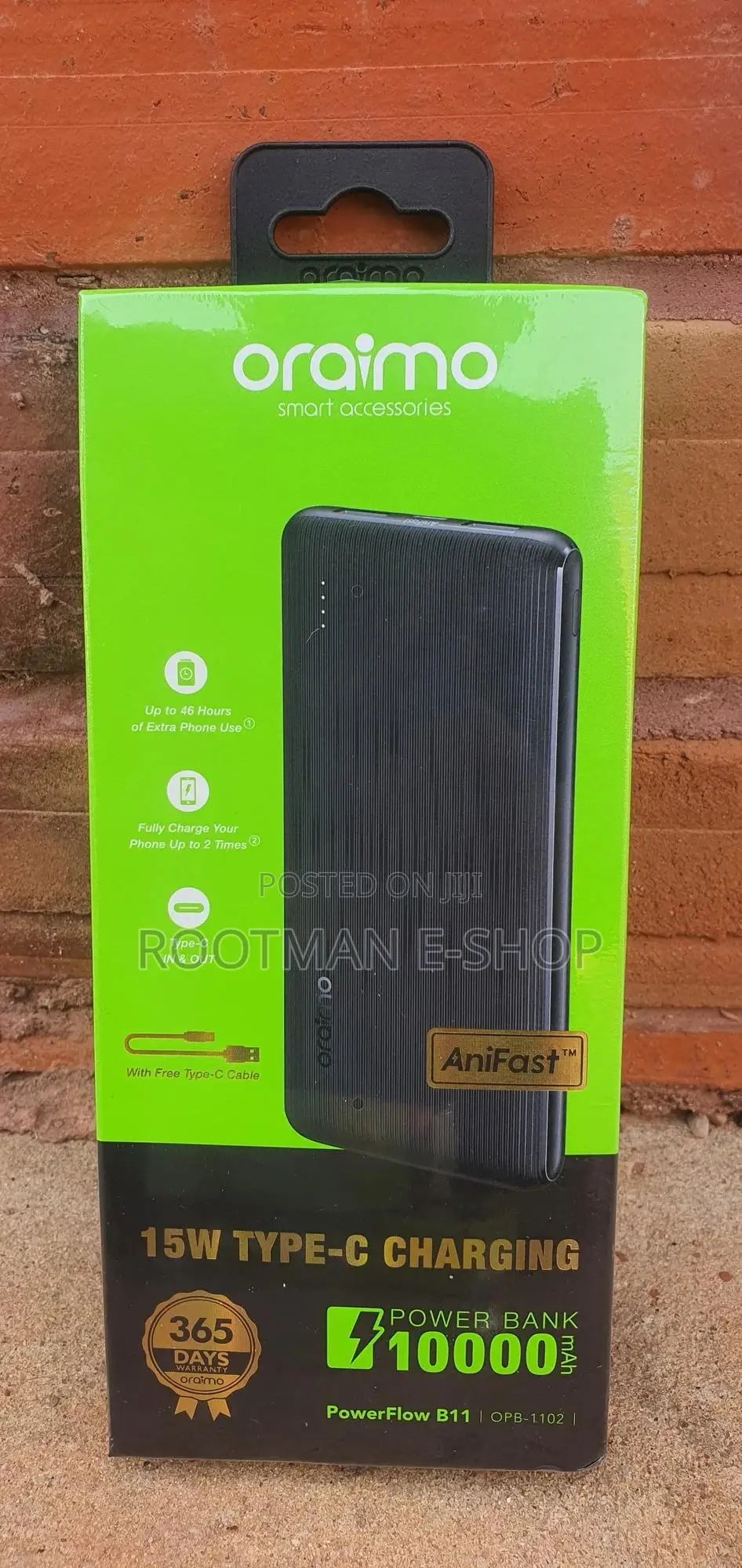 Oraimo Powerflow Sleek Powerbank 10,000mah