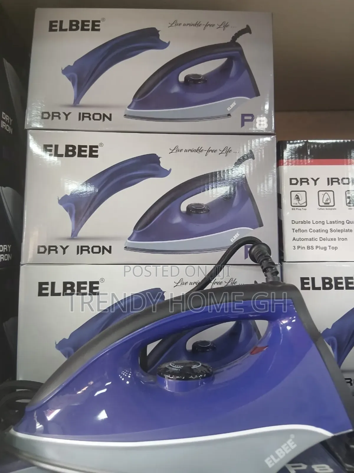 Original Elbee Dry Iron Available. Perfect for Pressing Clothes.