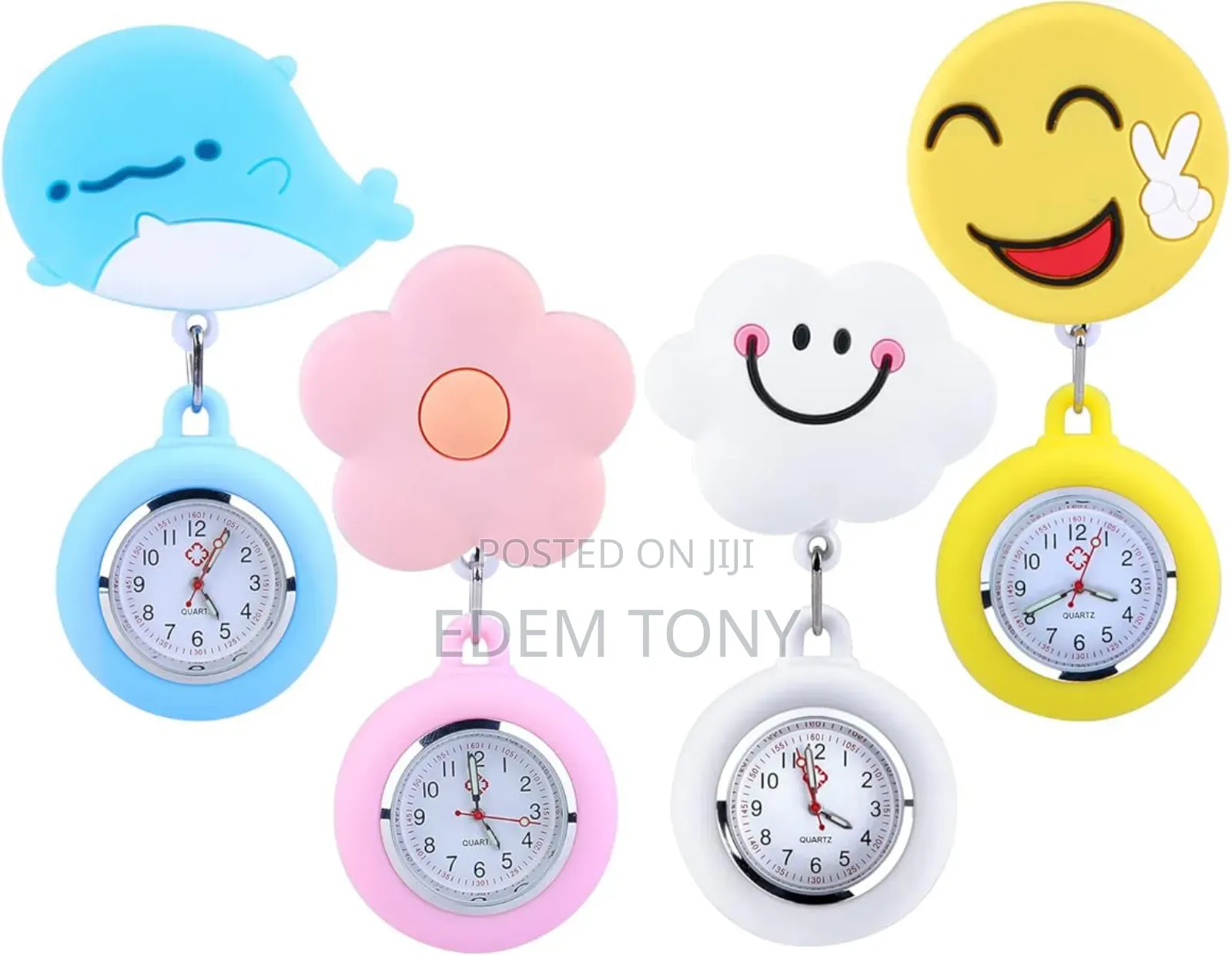 4pcs Retractable Nurse Fob Watches