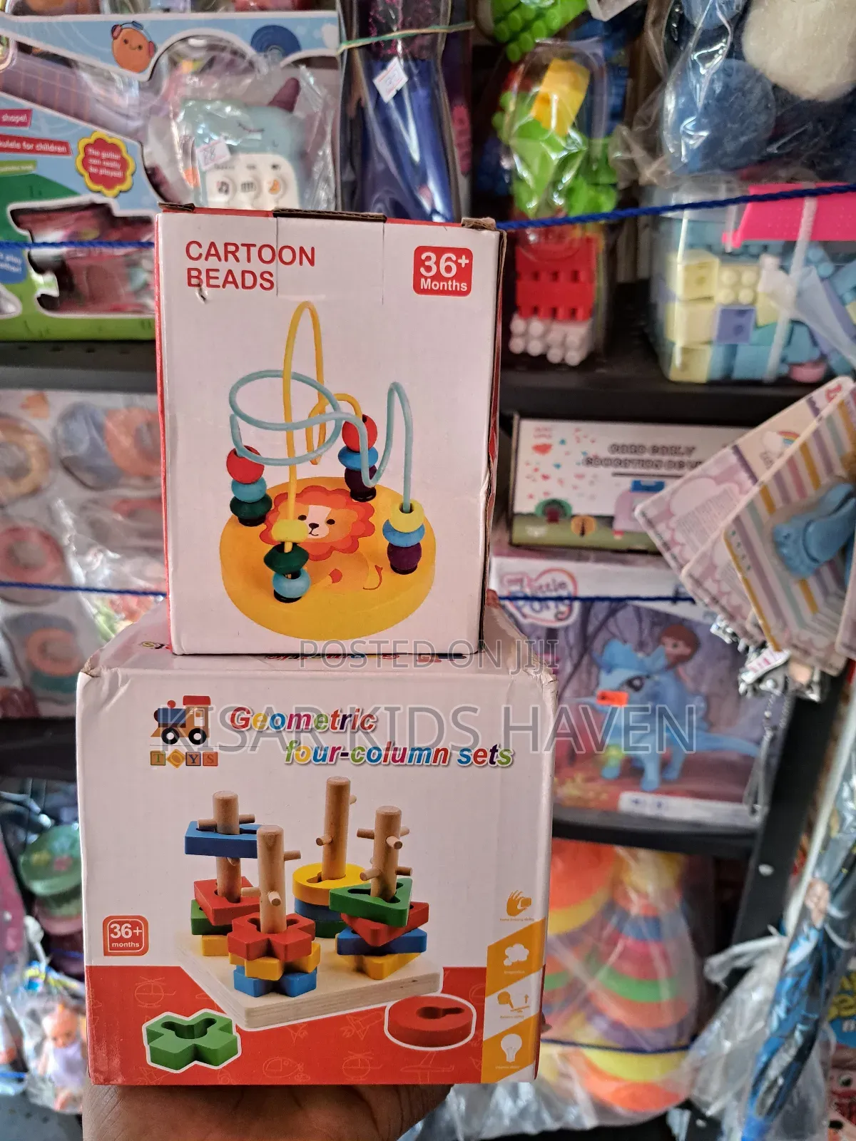 Cartoon Beads and Geometric 4 Columns Set 6mths to 1yr(Price for Set)