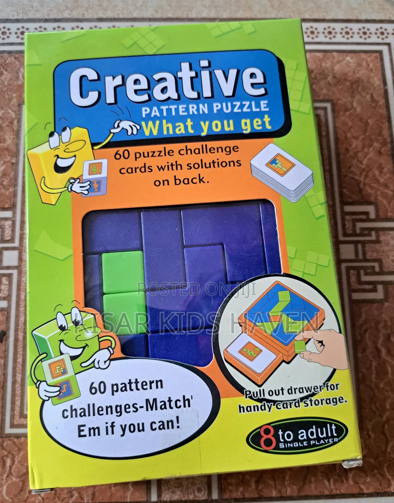 Pattern Puzzle With 60 Puzzle Cards With Solution on Back