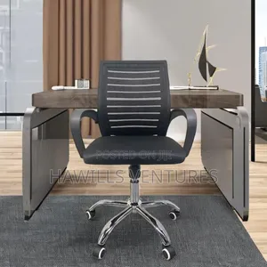 Desk Chair With a Chrome Base
