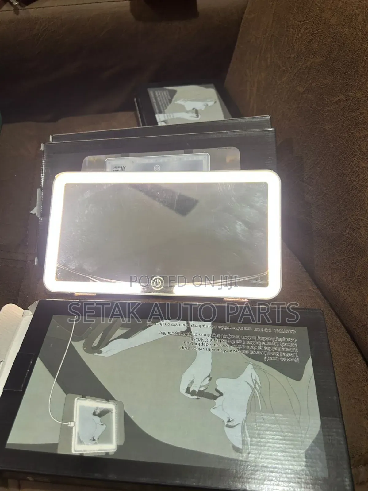 Car Led Makeup Mirror Visor Touch Screen