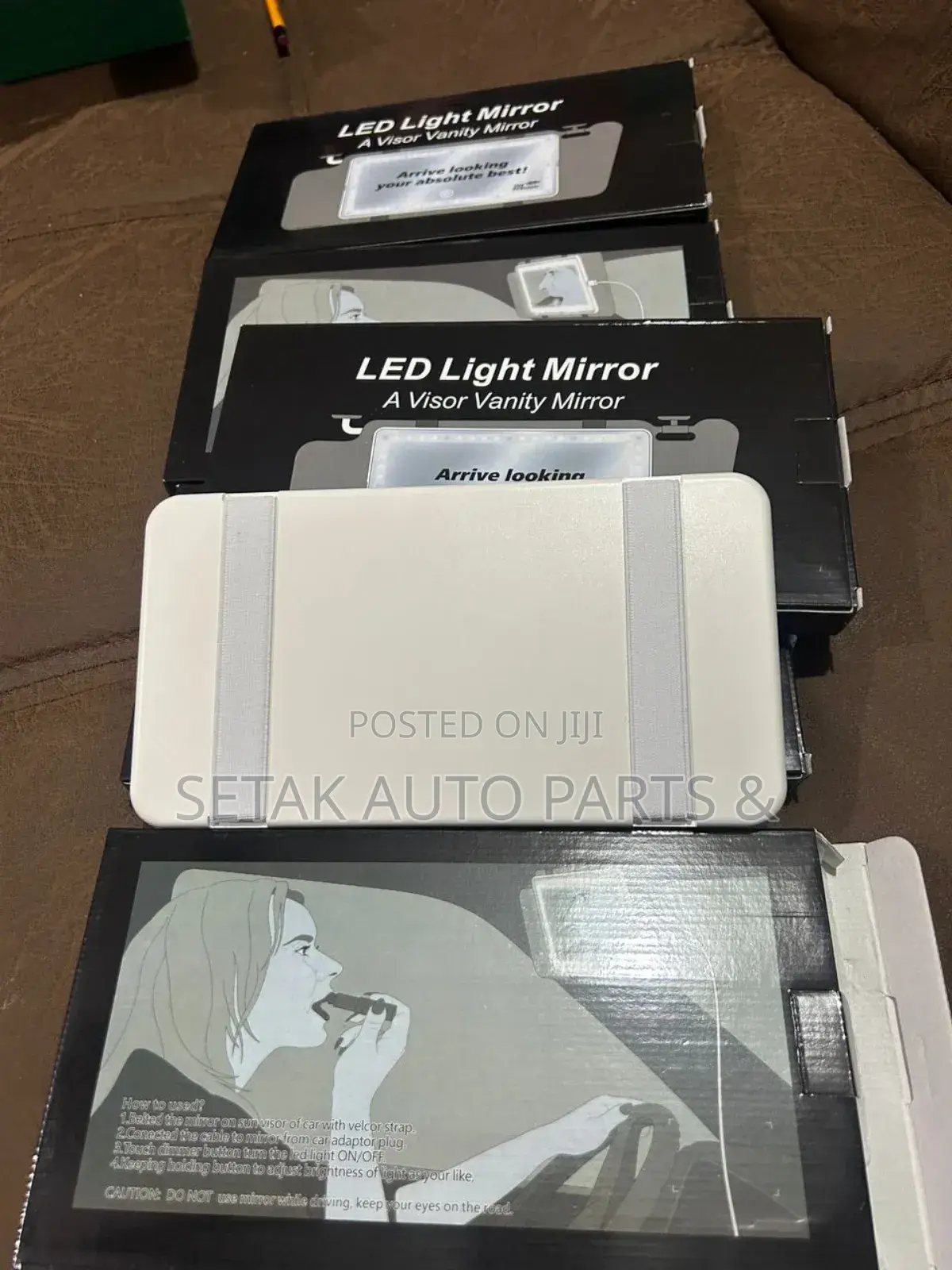 Car Led Makeup Mirror Visor Touch Screen
