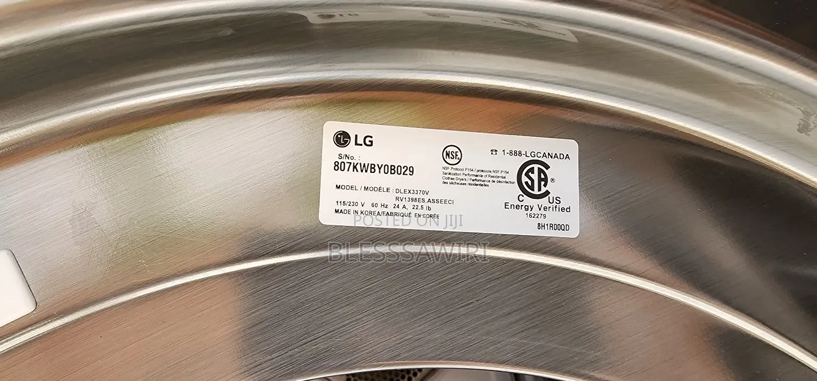 28kg Lg Dryer From Usa