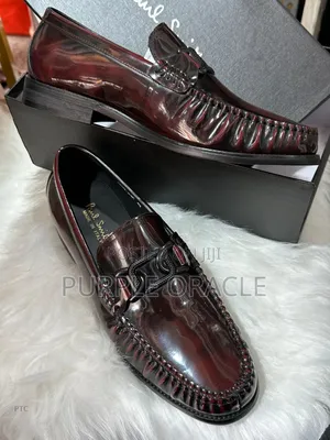 The Paul Smith Italian Calfskin Bit Loafer In Burnished Oxblood